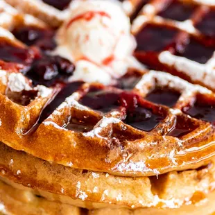 food, waffles