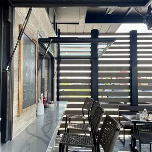 View of the outside bar seating area