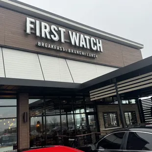 View of front and limited seating outside