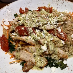 Pesto Chicken Quinoa Bowl