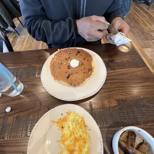 Multigrain chocolate chip pancake