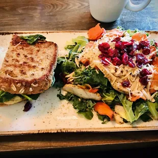 Pick two lunch (anytime) veggies sandwich and kale salad.