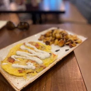 a plate of food on a table