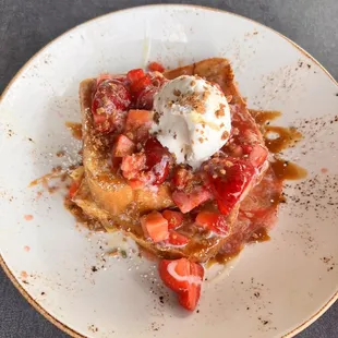 Strawberry Tres Leches French Toast