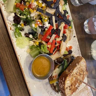 2 For You!  Market Veggie and Chicken Avocado Chopped salad!