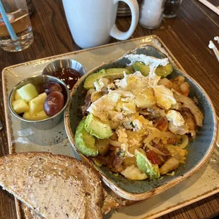 Farmhouse hash but with a poached egg on top (I was hungry and forgot to pic before, lol)