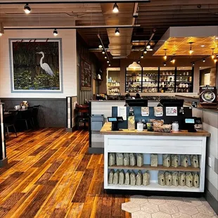 the inside of a coffee shop