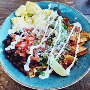 Barbara chilequilles breakfast bowl