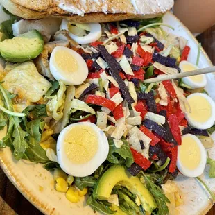 Chicken avocado chop, add egg