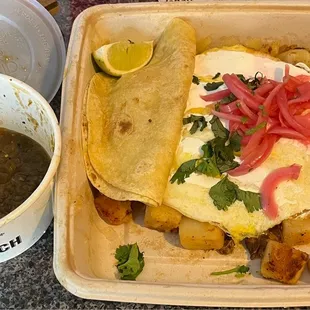 Green chili pork hash