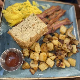 The eggs were over cooked but the meal was ok