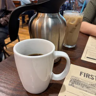 Unlimited coffee. They just leave the carafe so you never have to wait to fill up.
