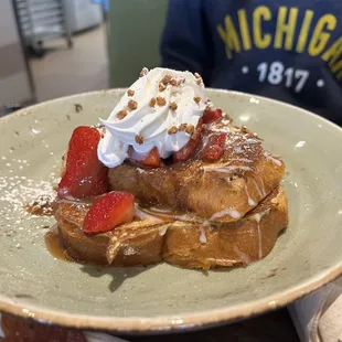 strawberry tres leches french toast