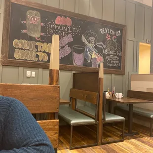 Chalk board always has new drawn pictures