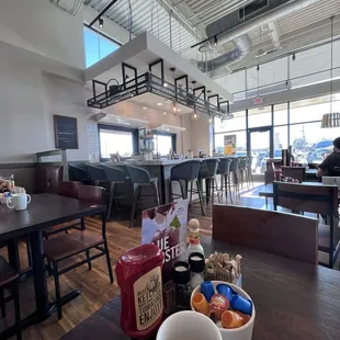 The bar area and right side of the dining room