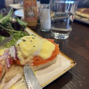 salmon egg benedict