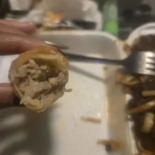 Inside the reg egg roll