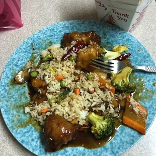 a plate of food