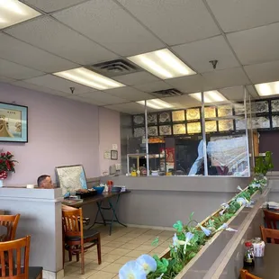 the interior of a restaurant