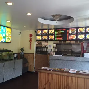 the inside of a restaurant