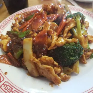 Hunan Chicken. Sweet, spicy, and delicious.