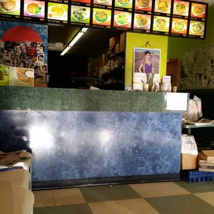 order from the dozen of items on the wall or the menu that shows a lot more dishes to choose from