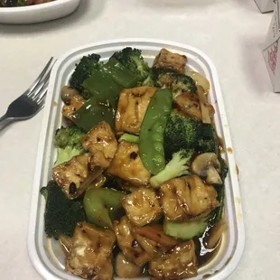 Bean curd with garlic sauce