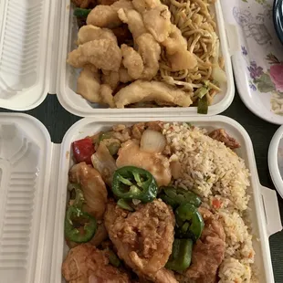 Meal is so large and delicious!