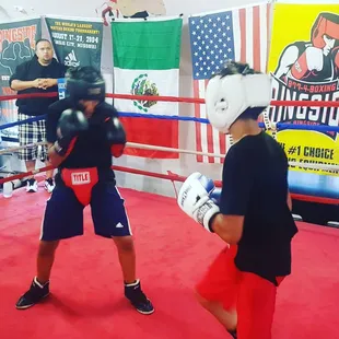 Sparring in Napa.