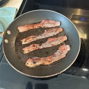 Frying the bacon