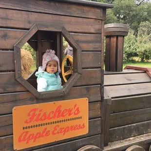 a toddler in the window