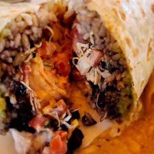 Grilled  Shrimp Burrito  with brown rice