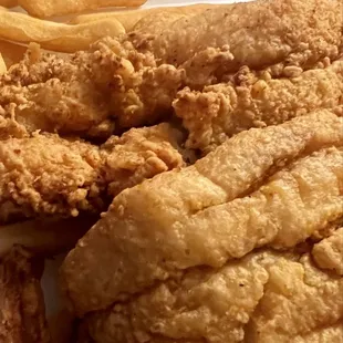 Whiting Jumbo Shrimp and Chips