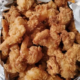 This shrimp was so freshly fried