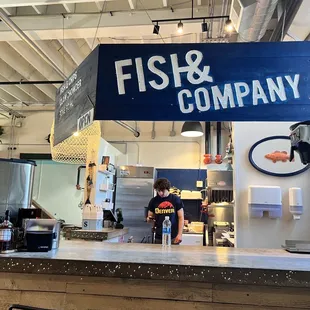 Seating along counter