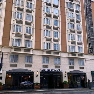 the front of the hotel
