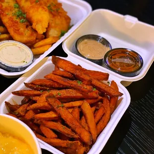 seafood, food, fish and chips, fish