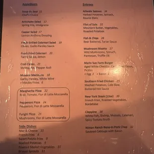 Menu, May 2024