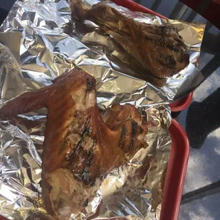 Turkey legs and wings