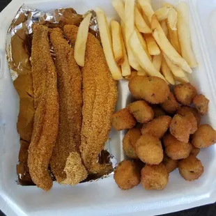 Catfish fillet dinner