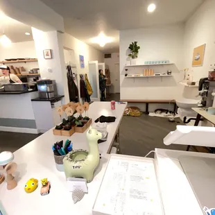 the inside of a restaurant