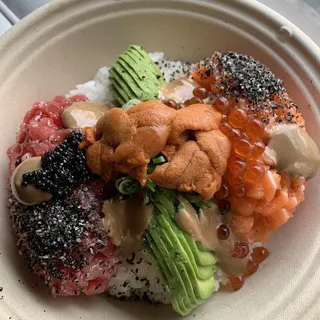 Toro & King Salmon Donburi