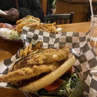 Fried Flounder Po' Boy