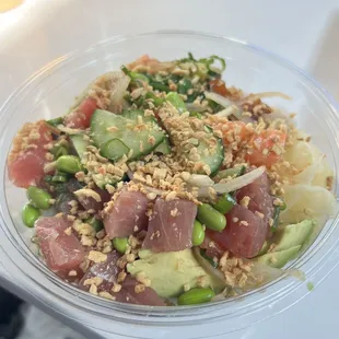 Poke bowl at Fish and Things Poke bar.