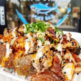 Crispy Salmon Skin Rice Box