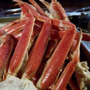 All you can eat crab legs, seafood buffet.