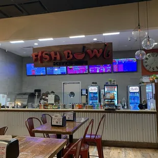 the interior of the restaurant