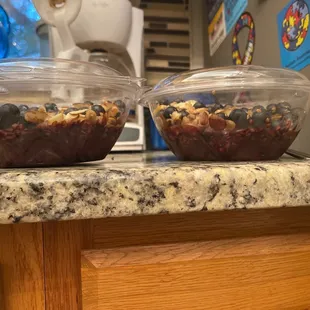 The 2 bowls left from last nights order.