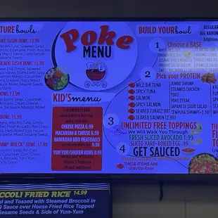Poke menu