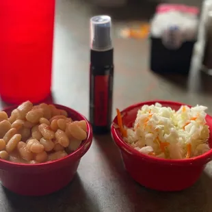 White beans and vinegar coleslaw